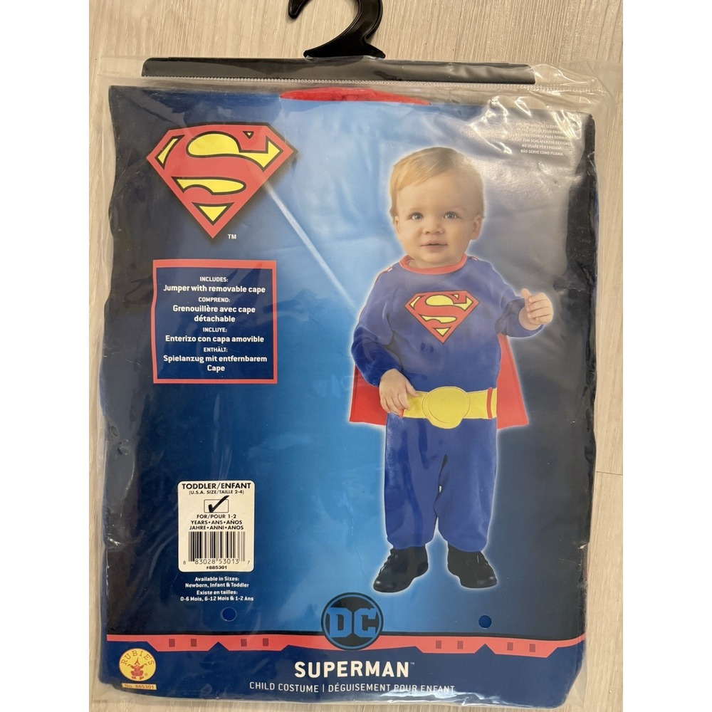Rubies Toddler Enfant SUPERMAN Halloween Costume Size 2-4T years 2-4